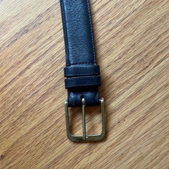 Coach Navy Blue Leather Belt 42 - Picture 2 of 10